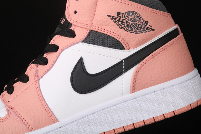 air jordan 1 mid pink quartz (gs) 555112-603