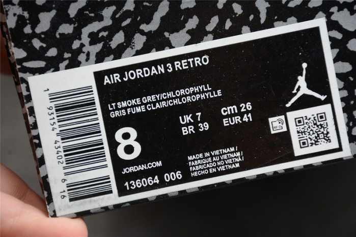 air jordan 3 retro chlorophyll - 136064-006