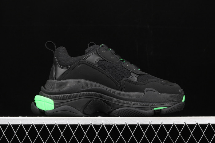 bl triple s trainers black green sneakers a111316