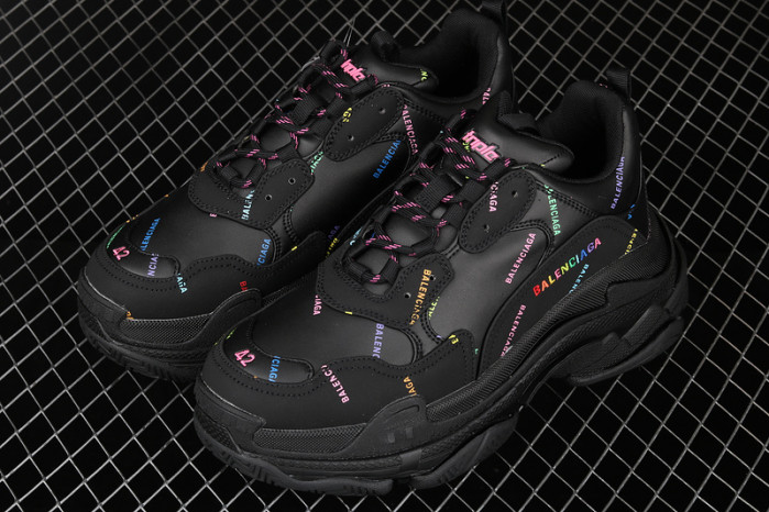 bl triple s trainers letters black 11407