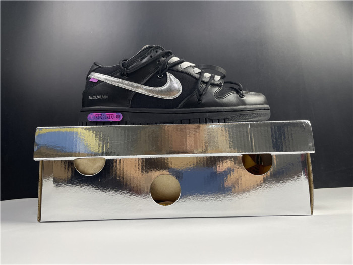 off-white x nike dunk low black dm1602-001