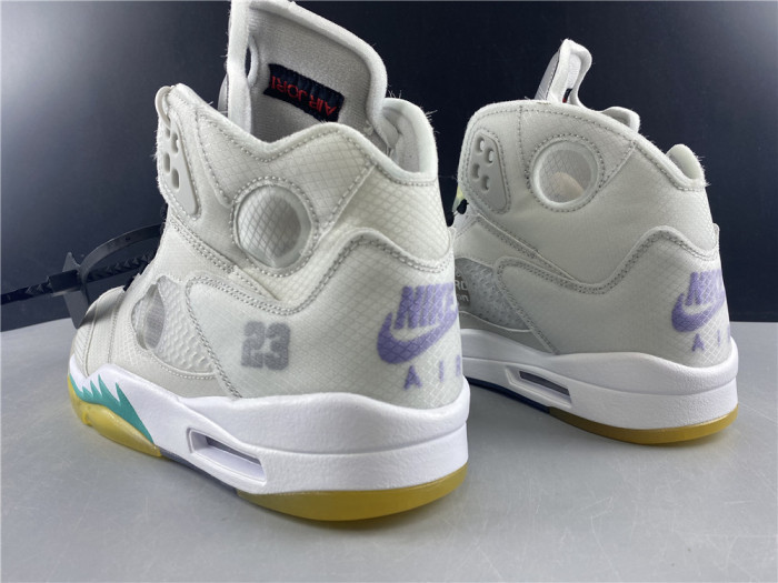 off white air jordan 5 sp grey green - ct8480-105
