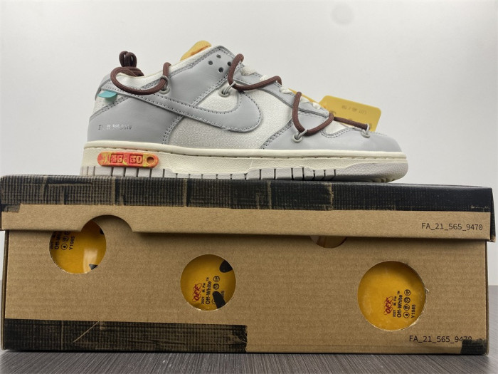nike dunk low off-white lot 46 dm1602-102