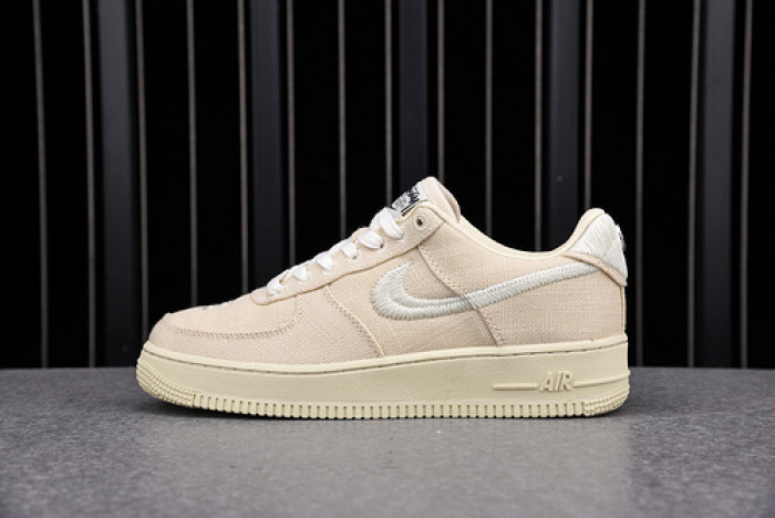 stussy nike air force 1 low “fossil stone” cz9084-200