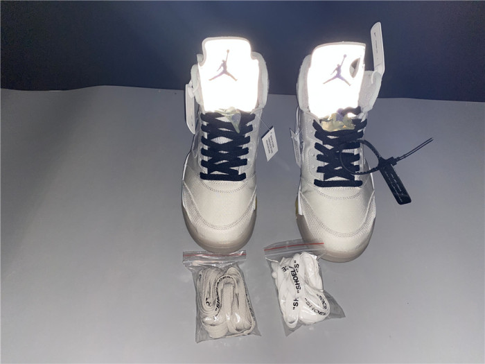 off white air jordan 5 sp grey green - ct8480-105