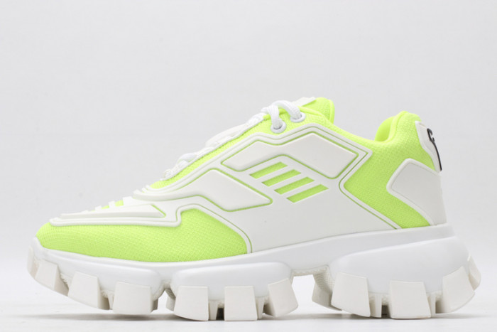 PRAD WHITE LEMON GREEN SNEAKERS
