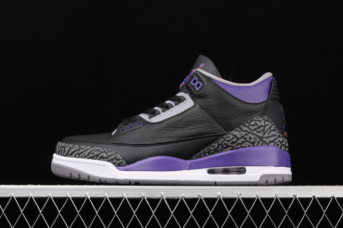 jordan 3 retro black court purple - ct8532-050