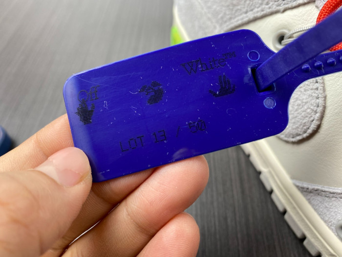 nike dunk low off-white lot 13 of 50 dj0950-110