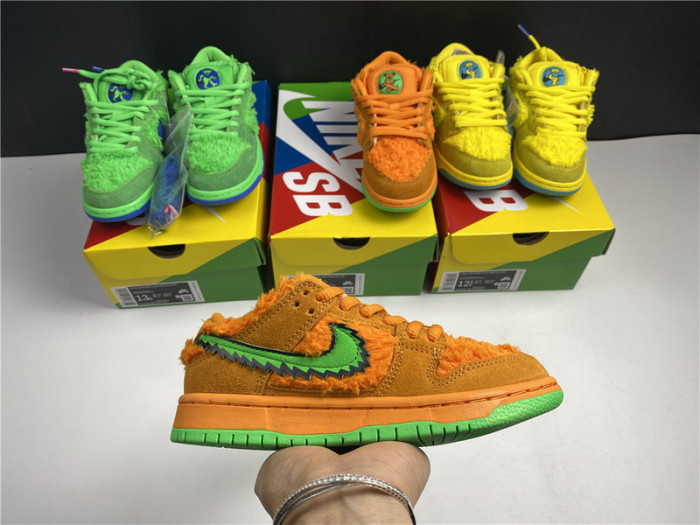 grateful dead x nike sb dunk kids low "orange bear"-cj5378-800