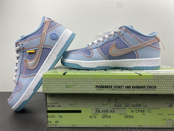 nike dunk low union passport pack argon dj9649-400