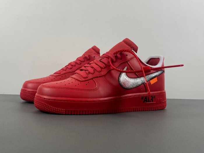 off white x nike air force 1 red ao4297-60
