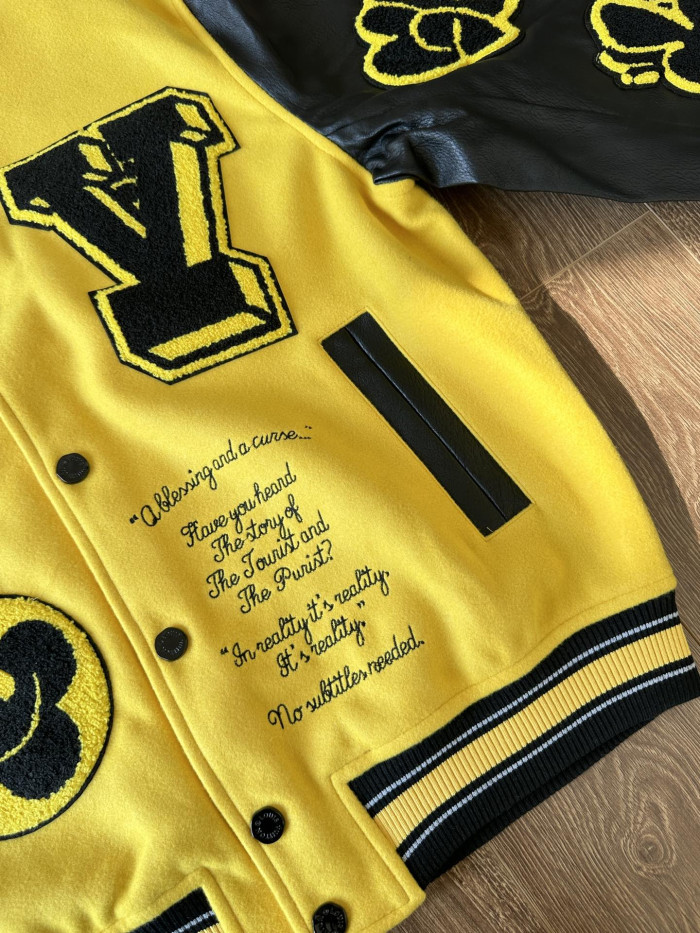 Louis Vuitton Black & Yellow Varsity Jacket