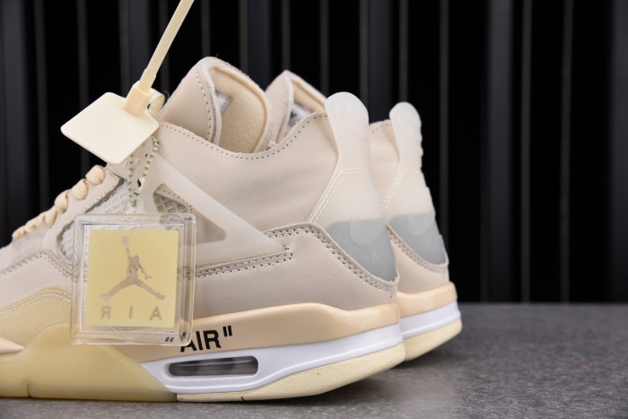 off-white air jordan 4 sail (2020) cv9388-100