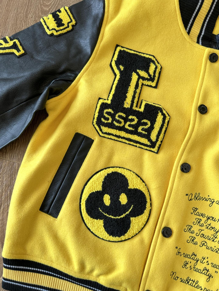 Louis Vuitton Black & Yellow Varsity Jacket
