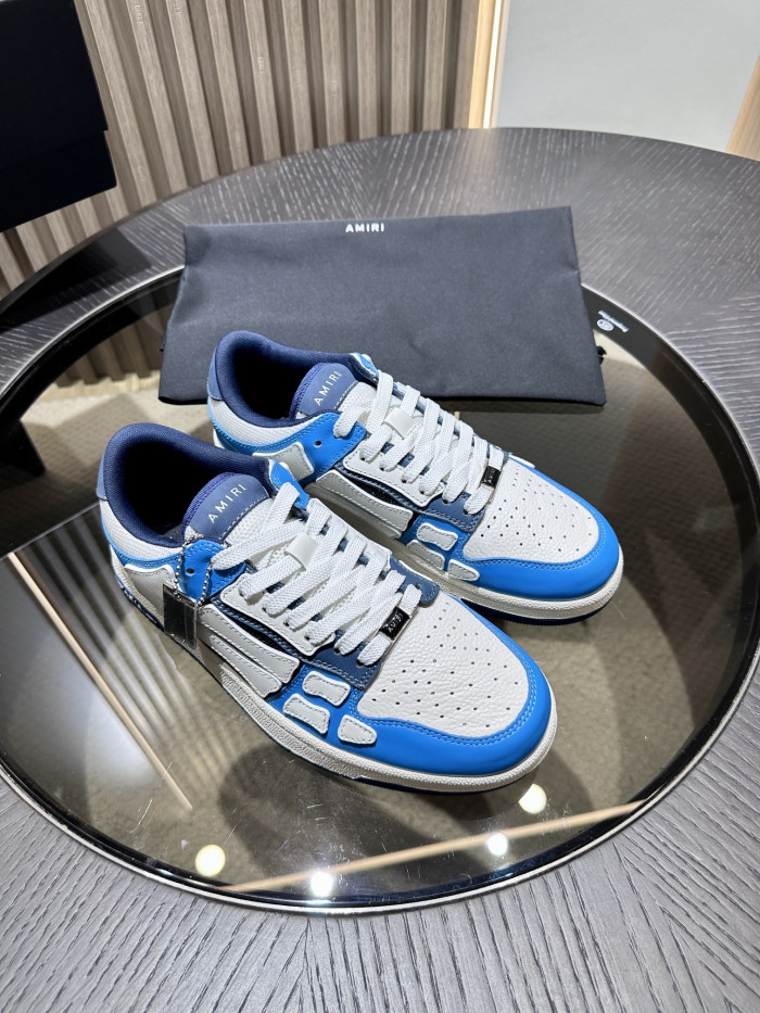 amiri skeleton low-skel top sneakers blue white