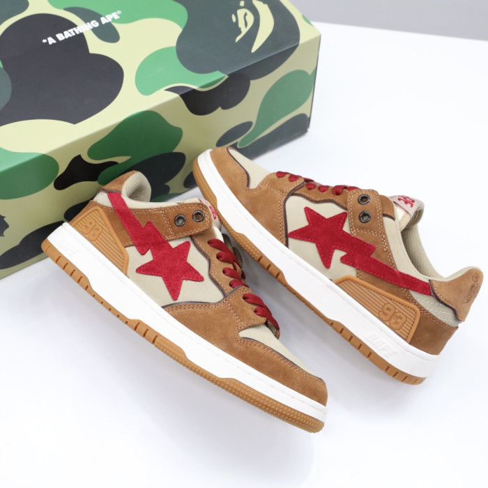 a bathing ape sk8 sta wheat red ba11032