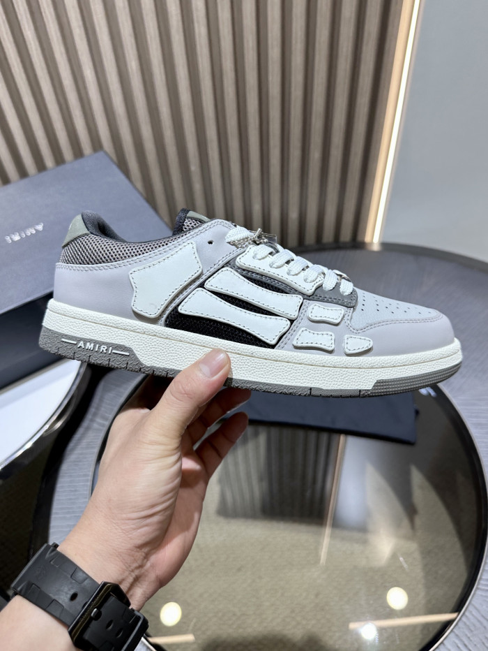 amiri skeleton low-skel top sneakers grey black