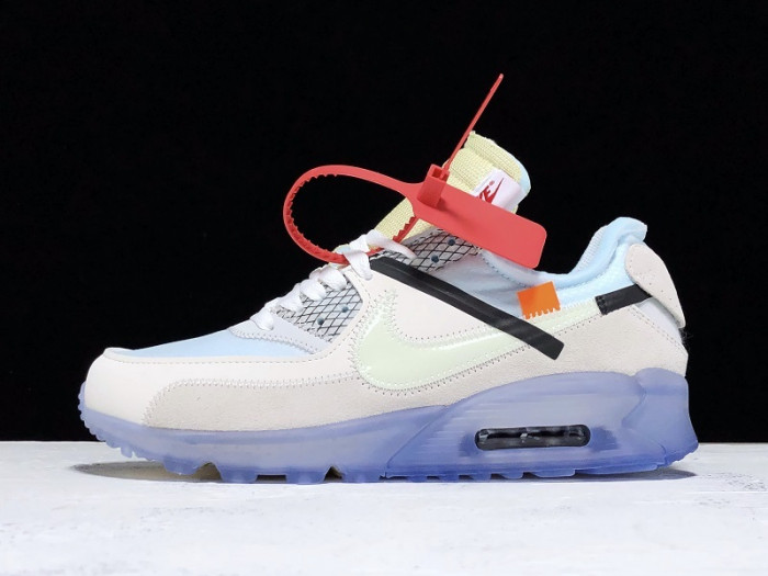 off-white x nike air max 90 am90 the ten 10 sail muslin virgil abloh - aa7293-100