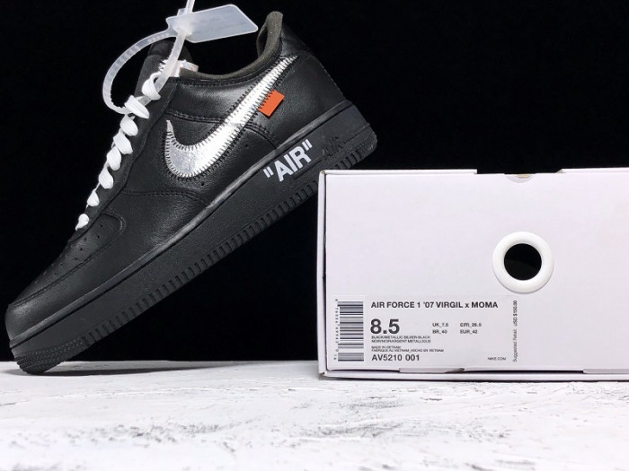 off-white x moma x nike air force 1 07 low black - av5210-001