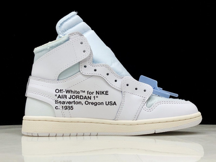 off-white air jordan 1 retro high white - aq0818-100