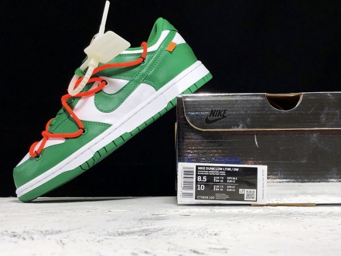 off-white nike dunk low pine green - ct0856-100