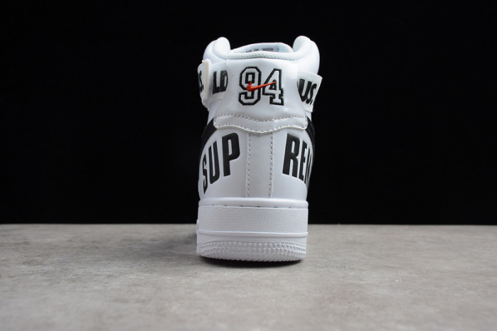 nike air force 1 one high hi white world famous - 698696-100