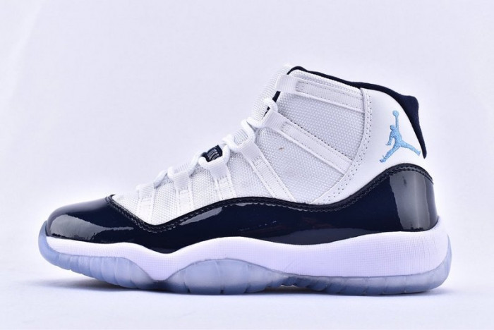 air jordan 11 retro bg (gs) "win like ''82" university blue 378038-123