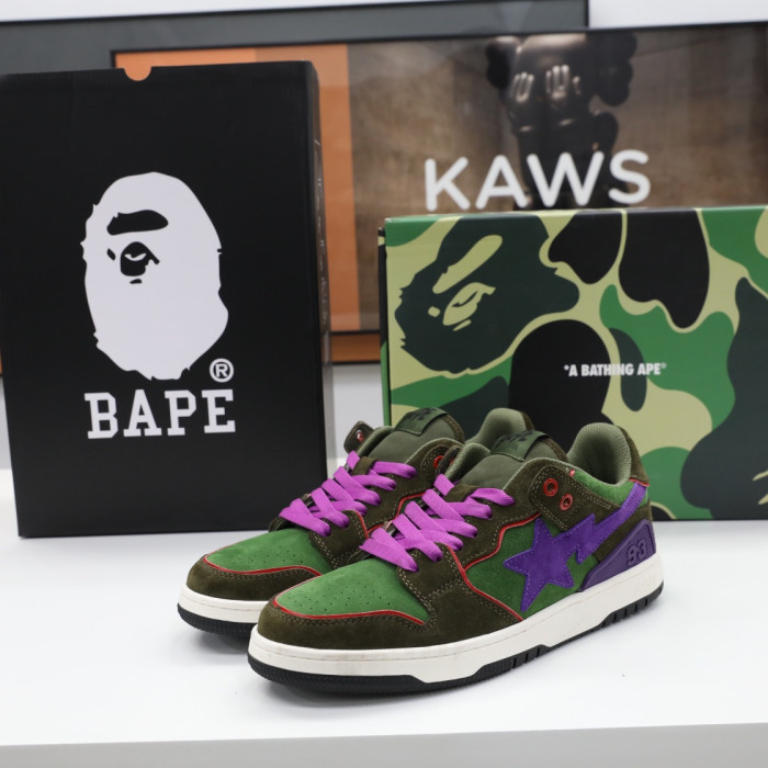 a bathing ape sk8 sta dark purple green ba11033