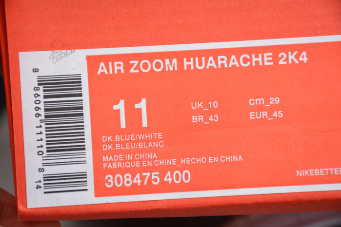 air zoom huarache 2k4 navy blue/white/red 308475-400