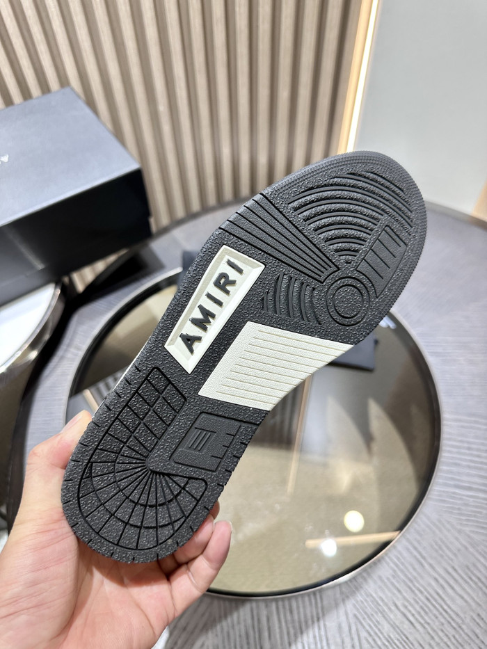 amiri skeleton low-skel top sneakers black amfosr1023