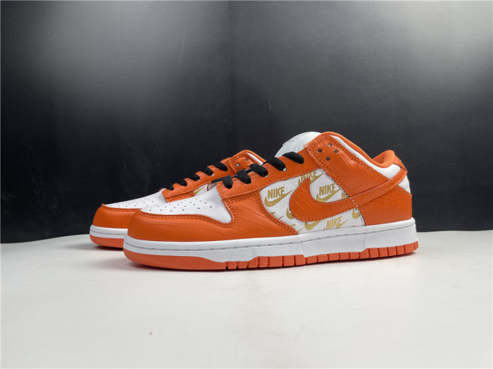 nike sb dunk low white black orange dh3228-161