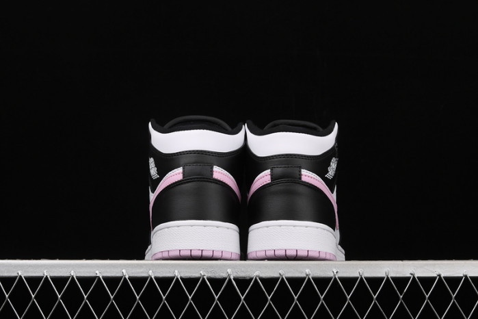 air jordan 1 mid white/light arctic pink-black 555112-103
