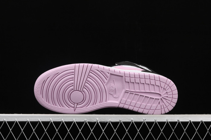 air jordan 1 mid white/light arctic pink-black 555112-103