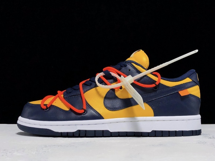 nike dunk low off-white michigan - ct0856-700