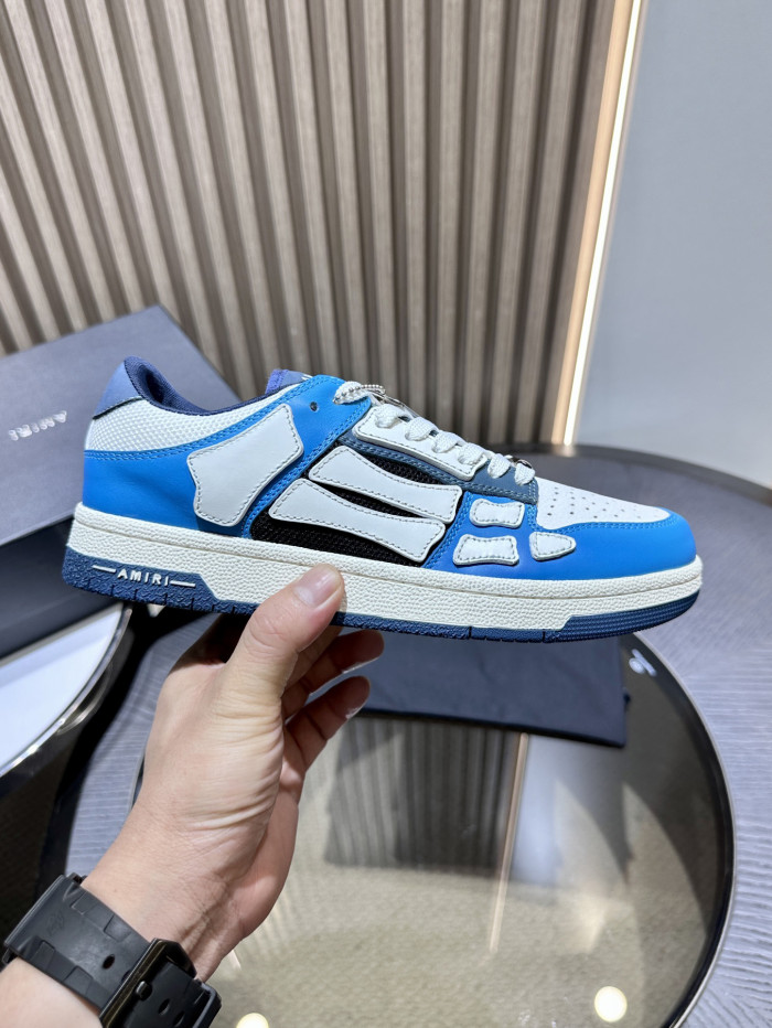 amiri skeleton low-skel top sneakers blue white