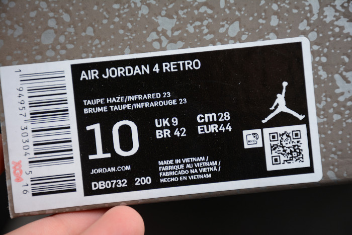 air jordan 4 retro "taupe haze" db0732-200