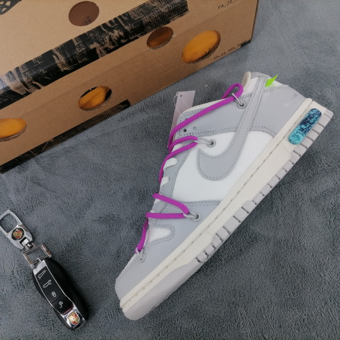 nike dunk low off-white lot 45 dm1602-101
