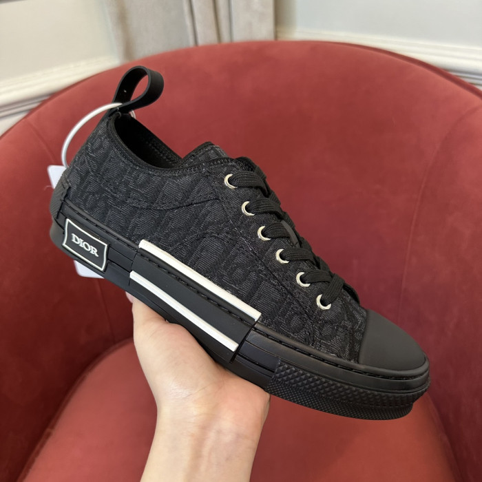 Dior B23 Low Top Canvas Oblique Black D03