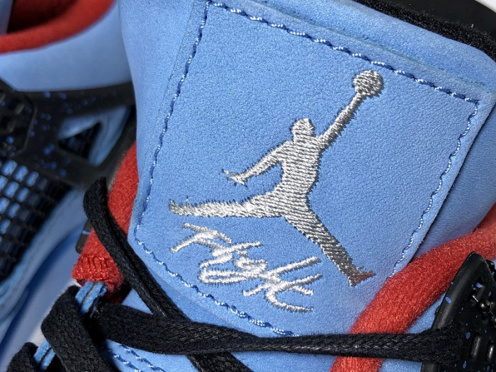 travis scott x air jordan 4 “houston oilers” university blue 308497-406