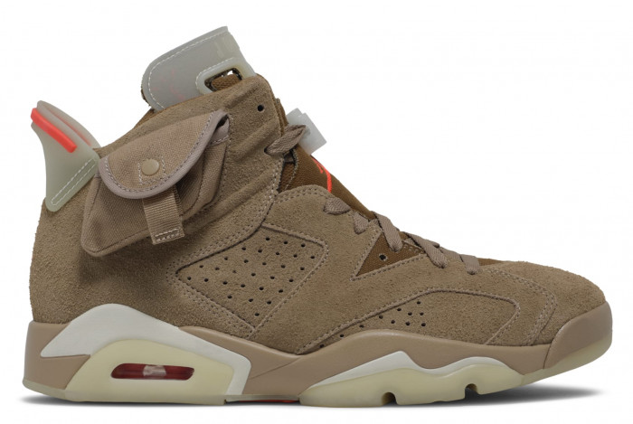 travis scott x air jordan 6 “british khaki” dh0690-200